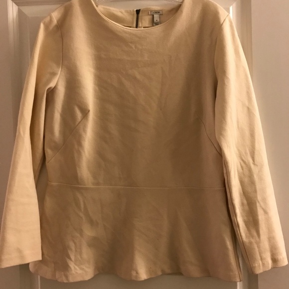 J. Crew Tops - Off White J. Crew Peplum top